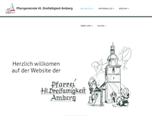 Tablet Screenshot of dreifaltigkeit-amberg.de